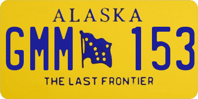 AK license plate GMM153
