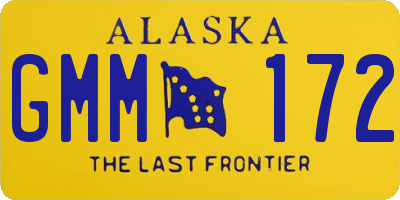 AK license plate GMM172