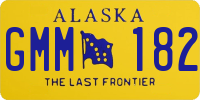 AK license plate GMM182