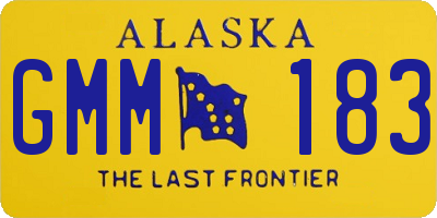 AK license plate GMM183