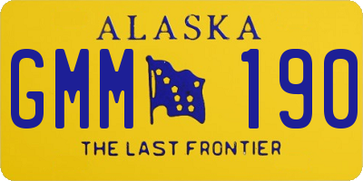 AK license plate GMM190