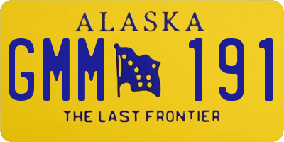 AK license plate GMM191