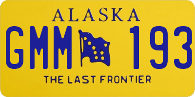 AK license plate GMM193