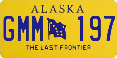 AK license plate GMM197