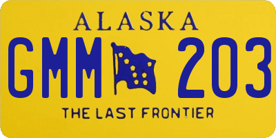 AK license plate GMM203