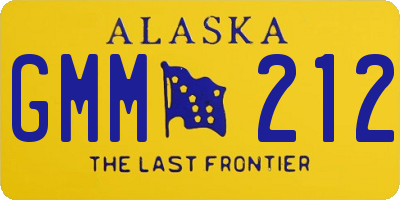 AK license plate GMM212