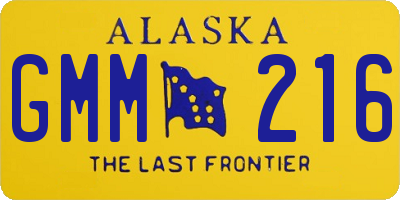 AK license plate GMM216