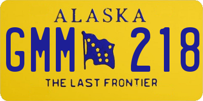 AK license plate GMM218