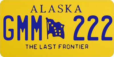 AK license plate GMM222