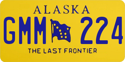 AK license plate GMM224