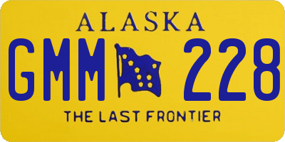 AK license plate GMM228