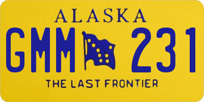 AK license plate GMM231