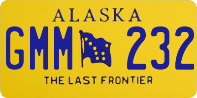 AK license plate GMM232