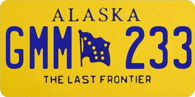 AK license plate GMM233