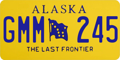 AK license plate GMM245