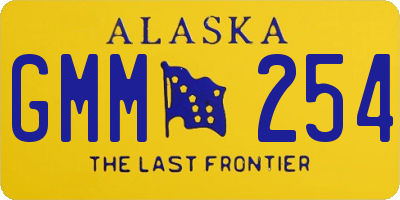 AK license plate GMM254