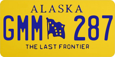 AK license plate GMM287