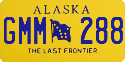 AK license plate GMM288