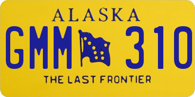 AK license plate GMM310