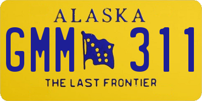 AK license plate GMM311