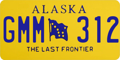 AK license plate GMM312