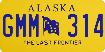 AK license plate GMM314