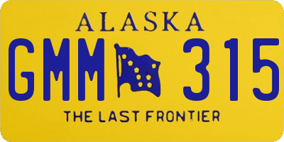 AK license plate GMM315