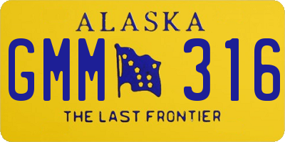 AK license plate GMM316