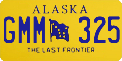 AK license plate GMM325