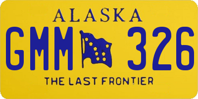 AK license plate GMM326