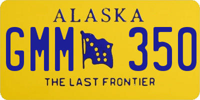 AK license plate GMM350