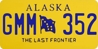 AK license plate GMM352