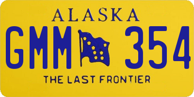 AK license plate GMM354