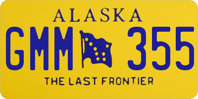 AK license plate GMM355