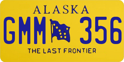 AK license plate GMM356