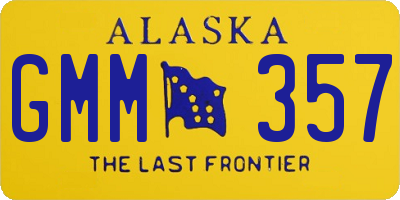 AK license plate GMM357