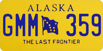 AK license plate GMM359