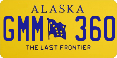 AK license plate GMM360