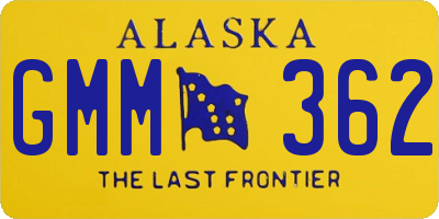 AK license plate GMM362