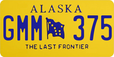 AK license plate GMM375