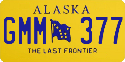 AK license plate GMM377