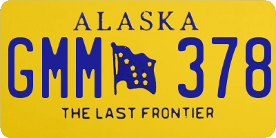 AK license plate GMM378