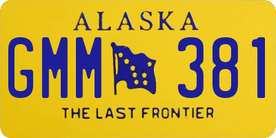 AK license plate GMM381