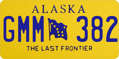 AK license plate GMM382