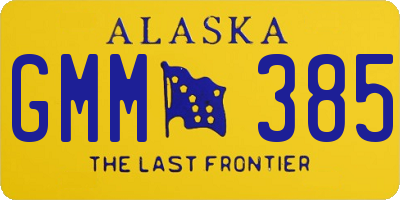 AK license plate GMM385