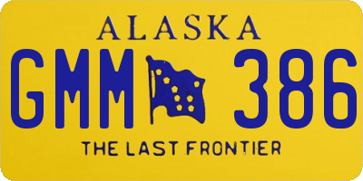 AK license plate GMM386