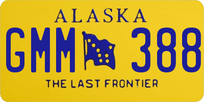 AK license plate GMM388