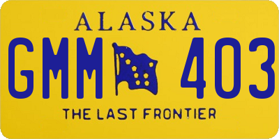 AK license plate GMM403