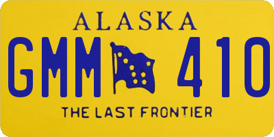 AK license plate GMM410