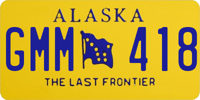AK license plate GMM418